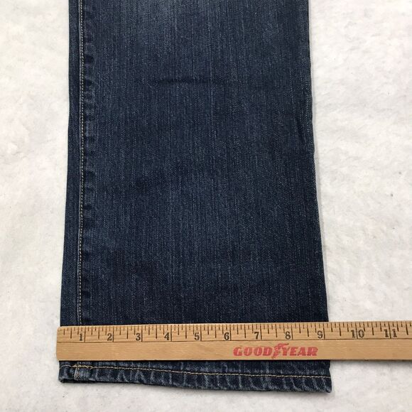 GAP Jean Men 38x30 Authentic Straight Dark Wash Whiskered Preppy Academia - Picture 11 of 15